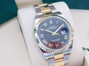 Thumbnail von Rolex Datejust 36 Stahl Gold 36 mm Nagelneu aus 05/2026 Full Set schwarz römisch Traumhaft schöne Konfiguration