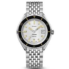 Thumbnail von Doxa Sub 200 Searambler Stahl 42 46 mm Zifferblatt silber mit Stahlarmband Lünette scharz Full Set neu