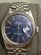 Thumbnail von Rolex Datejust 36 1972 Satin Blue Original Dial