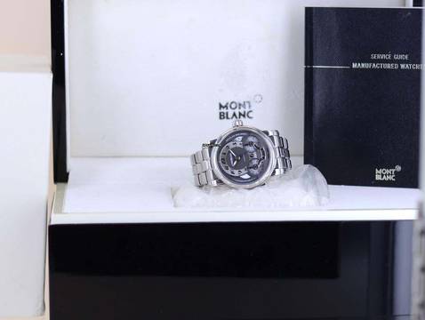 Montblanc Nicolas Rieussec Star Monopusher Chronograph Stahlband 43mm B+P