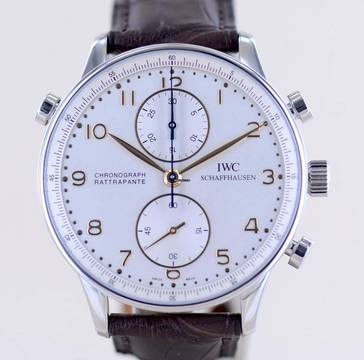 IWC Portugieser Rattrapante Doppelchronograph 41mm Klassiker Handaufzug