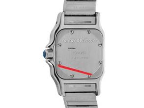 Thumbnail von Cartier Santos Galbée Lady PM kleines Modell Ref.1057930 Bj.1995 Full Set original Vintage Unpoliert Santos Galbee Lady PM kleines Modell