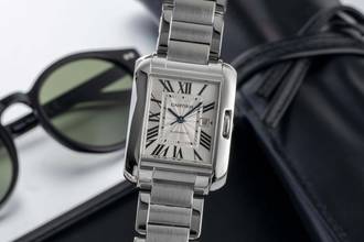 Thumbnail von Cartier Tank Anglaise Silver Dial Stahl Automatik Herren Ref. W5310009 Papiere