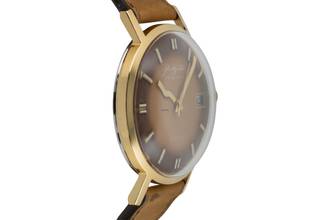 Thumbnail von Glashütte Original Spezimatic Brown Dial vergoldet Automatik Herrenuhr Kaliber 75 Vintage