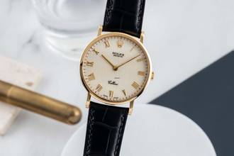 Thumbnail von Rolex Cellini 18k (0,750) Gold White Dial Handaufzug Herrenuhr Ref. 5112