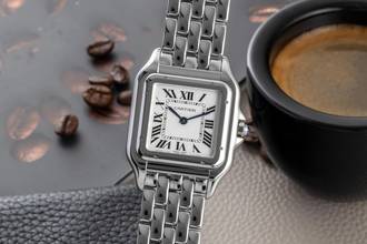 Thumbnail von Cartier Panthère Large Edelstahl Quarz Herrenuhr Ref. WSPN0011 Papiere