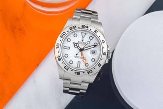 Thumbnail von Rolex Explorer II White Dial Oyster Edelstahl Automatik Ref 216570 B&P 2021