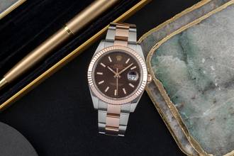 Thumbnail von Rolex Datejust 41 Brown Dial Stahl / Roségold Ref. 126331 Box & Papiere 2019