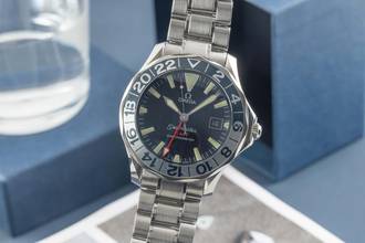 Thumbnail von Omega Seamaster GMT Stahl Automatik Herrenuhr Ref. 2234.50.00 Papiere 2008