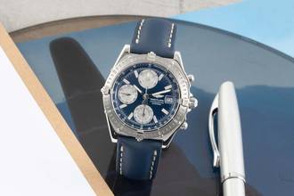 Thumbnail von Breitling Chronomat Blue Dial Automatik Herrenuhr Ref. A13352 Klassiker