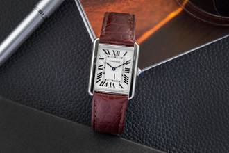 Thumbnail von Cartier Tank Solo Edelstahl Herrenuhr Saphirglas Ref WSTA0028 Box & Papiere 2017