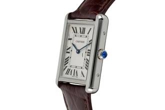 Thumbnail von Cartier Tank Solo Edelstahl Herrenuhr Saphirglas Ref WSTA0028 Box & Papiere 2017