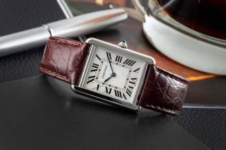 Thumbnail von Cartier Tank Solo Edelstahl Herrenuhr Saphirglas Ref WSTA0028 Box & Papiere 2017