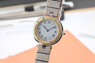 Thumbnail von Cartier Santos Ronde Vendome Lady Stahl / Gold White Dial Damen Ref. 8191