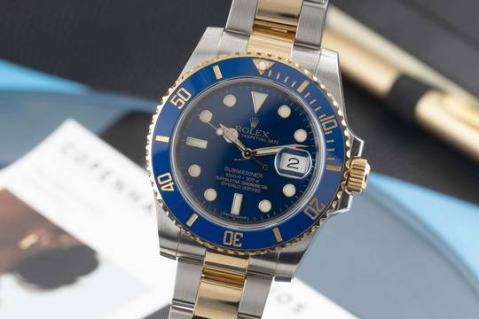  Rolex Submariner Date Bluesy Stahl / Gold Automatik Herrenuhr 116613LB B&P 2017 