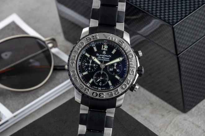  Blancpain Air Command Flyback Chronograph Edelstahl Ref. 2285F-6530-66A Papers 