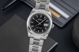 Thumbnail von Rolex Datejust 36 Black Dial Edelstahl Automatik Herrenuhr Ref. 116200 G-Serie