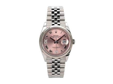 Rolex Datejust 36 Oystersteel / Weißgold 126234 Pink Römisch Diamant Jubile