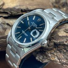 Thumbnail von Rolex Oyster Perpetual Date Date 34 Stahl - blaues Tritium-Blatt - Ref. 15200