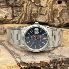 Thumbnail von Rolex Oyster Perpetual Date Date 34 Stahl - blaues Tritium-Blatt - Ref. 15200