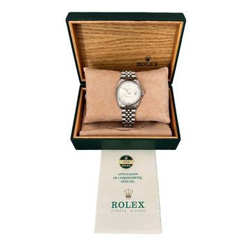 Rolex Datejust 36 16030 Linen silver dial Full Set TOP Condition 1983