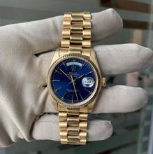 Thumbnail von Rolex Day-Date 36 18038 President Soleil blue dial gold 18KT Full Set TOP Condition