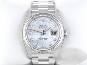 Thumbnail von Rolex Datejust 36 116234 Stahl Weissgold 750 Diamanten Perlmutt Automatik