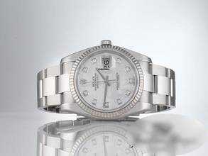 Thumbnail von Rolex Datejust 36 116234 Stahl Weissgold 750 Diamanten Perlmutt Automatik