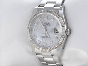 Thumbnail von Rolex Datejust 36 116234 Stahl Weissgold 750 Diamanten Perlmutt Automatik