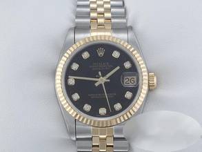 Thumbnail von Rolex Datejust 31 Medium Stahl Gelbgold 750 1996 Diamanten Automatik Gold Stahl Stainless Steel 18kt Yellow Gold Jubilé-band Chronometer Oyster Black Dial