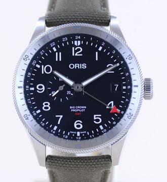 Oris Big Crown ProPilot GMT Automatic 44mm Black Dial Textilband