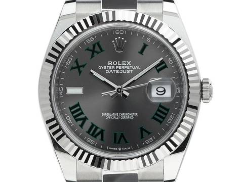 Rolex Datejust 36 Wimbledon Ref.126234 Bj.2021 Full Set wie Neu Datejust Wimbledon Stahl 18kt Weißgold