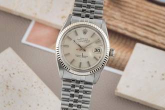 Thumbnail von Rolex Datejust 36 Stahl / Weissgold Automatik Herrenuhr Ref. 1601 Papiere 1971