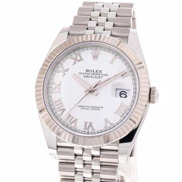 Rolex Datejust 41 White Roman Jubilee – 126334 – like NEW – 2024 Full Set