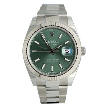 Rolex Datejust 41 Ref.126334 Mint Green Oyster 2026 Full Set NEW