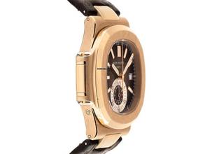 Thumbnail von Patek Philippe Nautilus Ref.5980R-001 2019 Full Set Original unpoliert Nautilus 18kt Roségold 174g Krokoleder Faltschließe