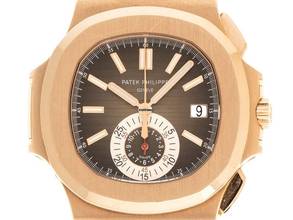 Thumbnail von Patek Philippe Nautilus Ref.5980R-001 2019 Full Set Original unpoliert Nautilus 18kt Roségold 174g Krokoleder Faltschließe