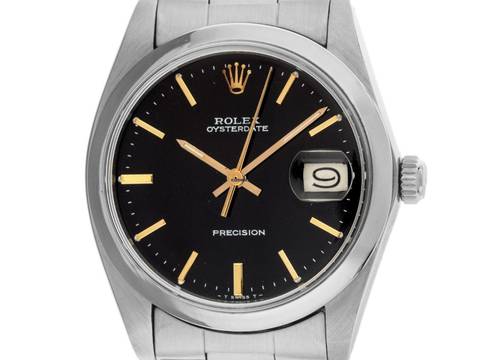 Rolex Oysterdate Precision Ref.6694 Bj.1984 original Box original Vintage Unpoliert Oysterdate Precision open 6/9