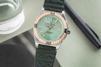 Thumbnail von Breitling Chronomat Super Chronomat Stahl / Gold Diamonds Lady U17356531L1S1