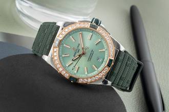 Thumbnail von Breitling Chronomat Super Chronomat Stahl / Gold Diamonds Lady U17356531L1S1