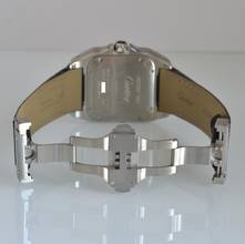 Thumbnail von Cartier Santos 100 Medium 33MM W20106X8 Silbernes Zifferblatt Komplettset Wie NEU