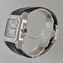 Thumbnail von Cartier Santos 100 Medium 33MM W20106X8 Silbernes Zifferblatt Komplettset Wie NEU