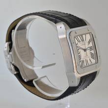 Thumbnail von Cartier Santos 100 Medium 33MM W20106X8 Silbernes Zifferblatt Komplettset Wie NEU