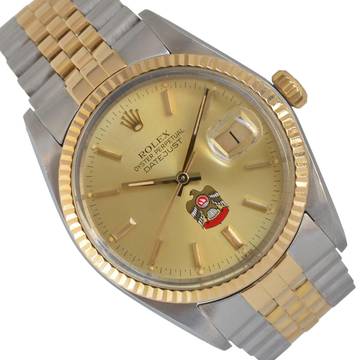 Rolex Datejust 36 16013 by UAE Quraysh Hawk of Abu Dhabi dial Full Set 1983