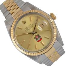 Thumbnail von Rolex Datejust 36 16013 by UAE Quraysh Hawk of Abu Dhabi dial Full Set 1983