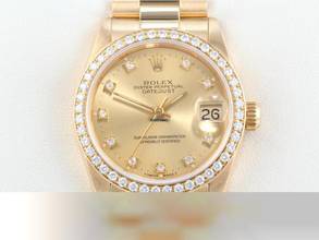 Thumbnail von Rolex Datejust 31 31mm 68288 1995 Gelbgold 750 Diamanten Automatik Gold
