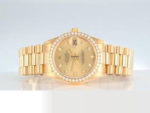 Thumbnail von Rolex Datejust 31 31mm 68288 1995 Gelbgold 750 Diamanten Automatik Gold