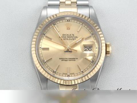 Rolex Datejust 36 36mm 16233 2000 Edelstahl Gelbgold 750 Automatik Stahl Gold