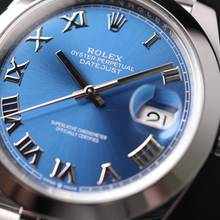 Thumbnail von Rolex Datejust 41 Steel Oyster Azzurro Blue Roman Dial NEW 2024