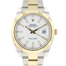 Thumbnail von Rolex Datejust 41 Steel Gold Oyster Fluted White Dial NEW '23
